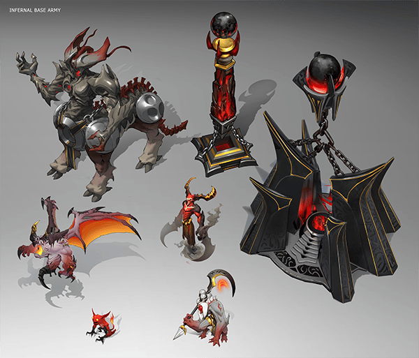 december newsletter infernal host concept art