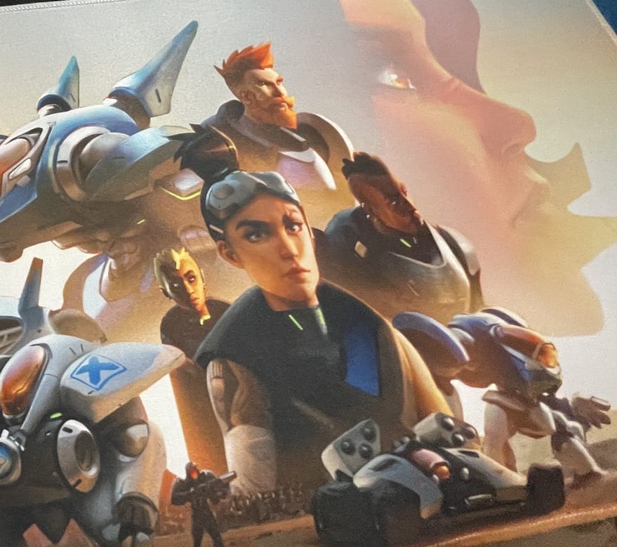 stormgate humans on mouse pad