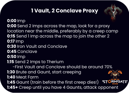 vault and conclave proxy rush build